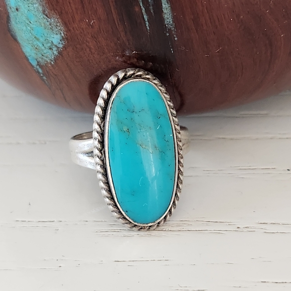 Bell Trading Company Vintage Sterling Silver Turquoise Ring - Picture 8 of 8